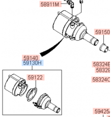 Тормозной цилиндр (энергоаккумулятор) задний HD120, 591306B100  Зад Hyundai    Б/у