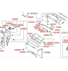 Панель передней консоли салона правая(пластик) HD170-1000, 847907A500LF   Hyundai    Б/у
